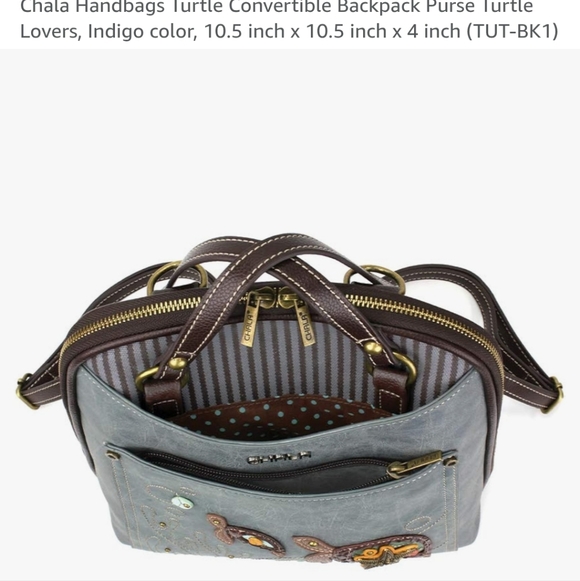 Sea Turtle Backpack Purse - Picture 4 of 5